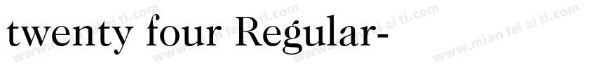 twenty four Regular字体转换